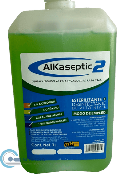 Solución desinfectante con Glutaraldehido Alkaseptic 2