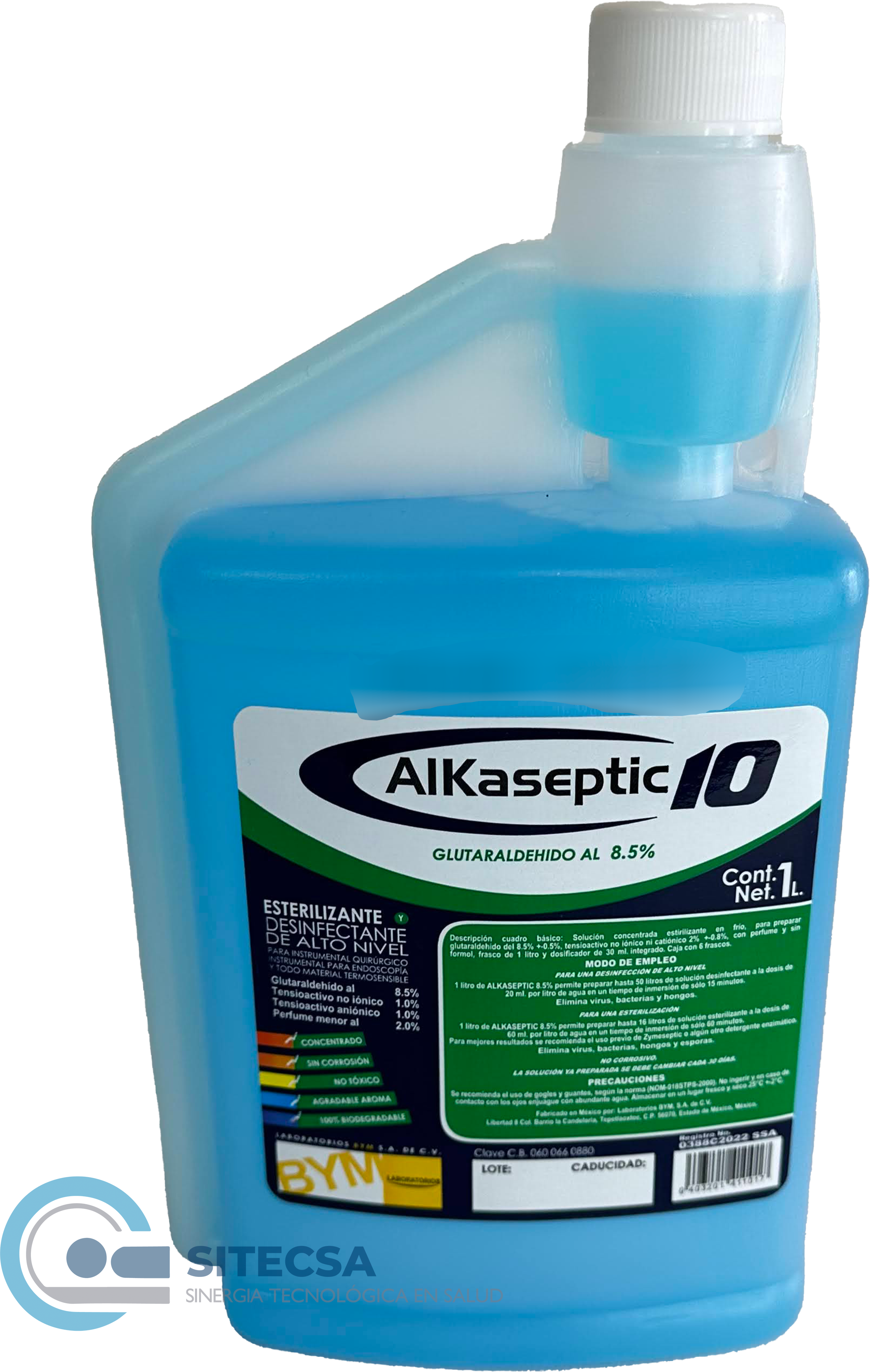 Solución desinfectante con Glutaraldehido al 8,5 % ALKASEPTIC 8.5 - Image 3
